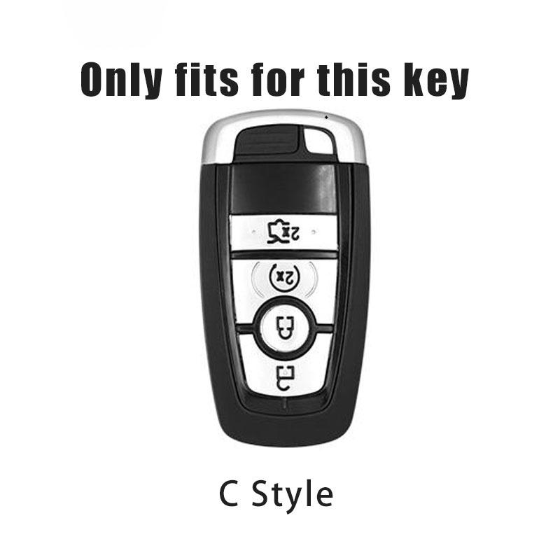 Alloy Car Key Case Shell Key Chain Key Ring Car Key Cover For Lincoln Navigator Flying MKX MKC Continental Adventure Accessories m2