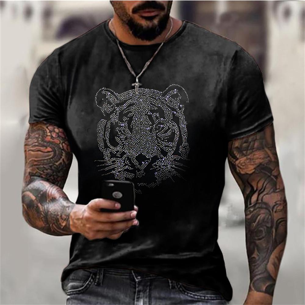 Мужские качественные негабаритные модные летние футболки y2k с короной и стразами, дизайнерские уличные повседневные футболки с коротким рукавом и круглым вырезом для клубов