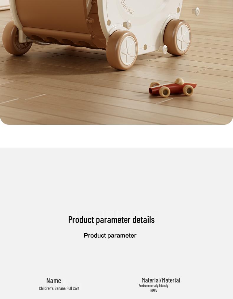 Детская тележка для игрушек на тему бананов: Органайзер для хранения пазлов и ролевых игр для раннего развития