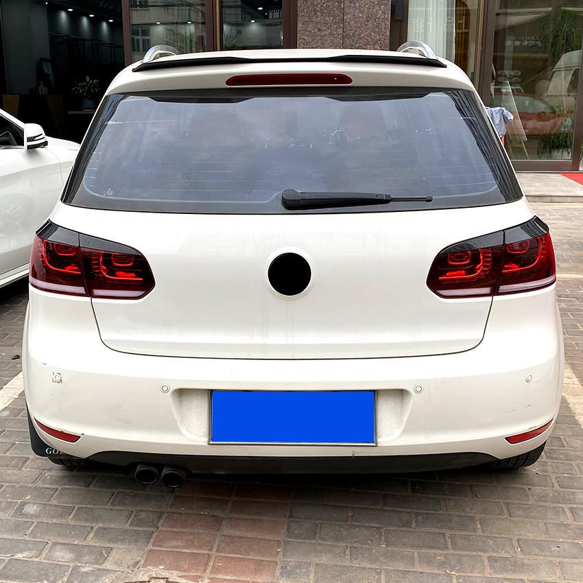 Стиль из углеродного волокна, задняя фара, крышка для бровей, наклейка на веки, отделка для автомобиля Volkswagen VW Golf 6 MK6 GTI R 2008-12