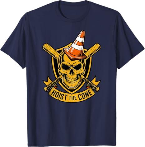 Pirates Hoist The Cone TShirt Y2k Skeleton Gothic Graphic Unisex Clothing Summer Fashion Short Sleeve Saying Tee Cool Novelty Gift