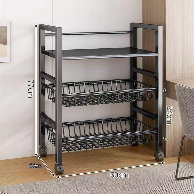 Floor-Standing Multi-Layer Kitchen Storage Rack for Fruits and Vegetables