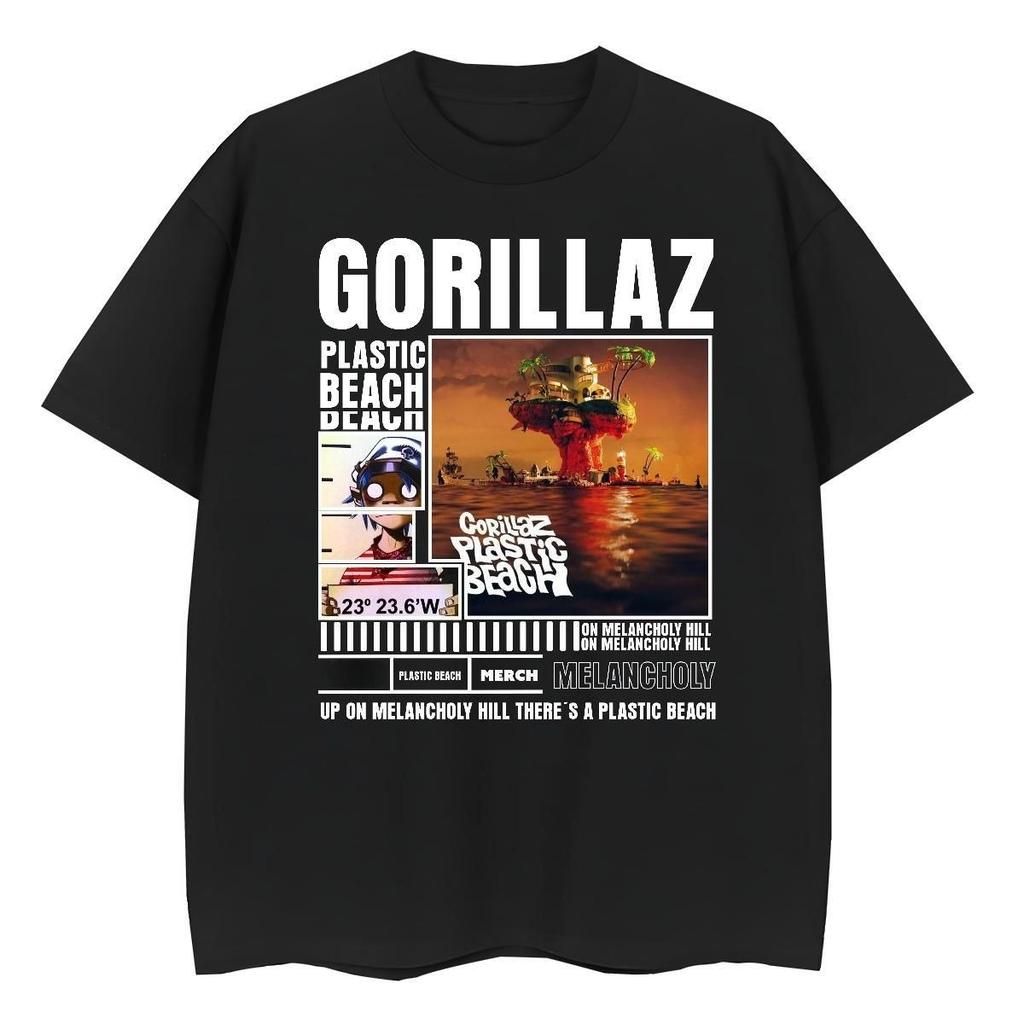 2026 Summer New Plastic Beach Tour Pattern Tshirt Highquality Fashionable Casual Mens Roundneck Printed Tshirt