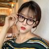 Fashion New Transparent Point Plain Glasses PC Plain Glass Spectacles Vintage Eyeglass Round Frame Glasses