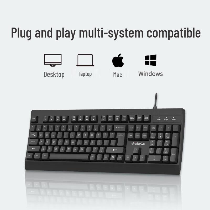 Lenovo Проводная клавиатура ThinkPlus K100