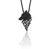 Retro Bold Wolf Head Necklace - Stylish Metal Animal Pendant Sweater Chain