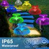 Солнечные светодиодные фонари в виде медуз, уличный садовый декор, светильник для газона, 7 смен цвета, водонепроницаемый патио, двор, декор для дорожки, солнечные цветы, лампа