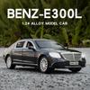 CXEHU1 1:24 Mercedes Benz E300l E-class Alloy Model Car Diecast Metal Collection Vehicle Toy Model Sound & Light Children Toy Car Gifts