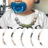 2Pcs Pacifier Chain with Clamp Safe Food Grade BPA Free Newborn Baby Boys Girls Pacifier Clip Daily Use