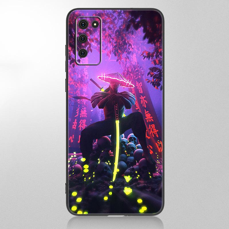 Чехол Vaporwave Glitch с аниме для Samsung Galaxy A12 A02S A22 A32 A52 A72 A71 A51 A41 A31 A21 A11 A50 A70 A10S A20S, черный чехол