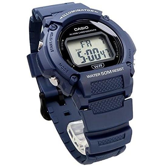 CASIO Стандартные цифровые наручные часы W-219H-2AV Мужские Дешевые Chipukashi Темно-синие Зарубежная модель