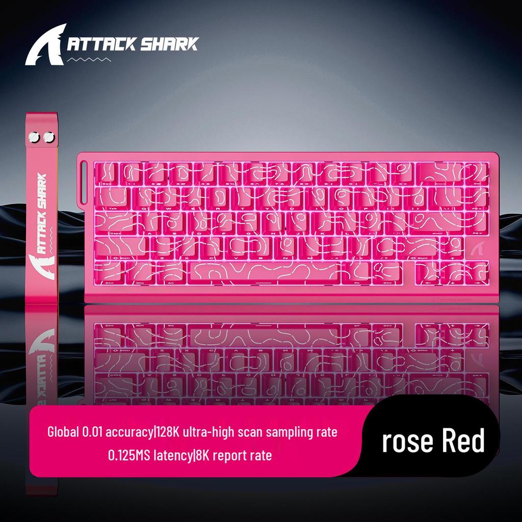 Механическая клавиатура Attack Shark X68HE с магнитными переключателями, контурной боковой гравировкой, проводной RGB-подсветкой, регулируемым ходом клавиш, низкой задержкой для киберспорта.