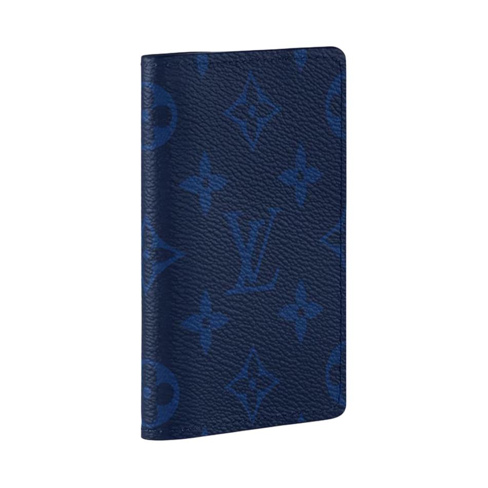 Louis Vuitton Classic Monogram Multifunctional Fashionable Portable Canvas And Leather Card Holder Wallet Men Wallet Navy-Blue M30301