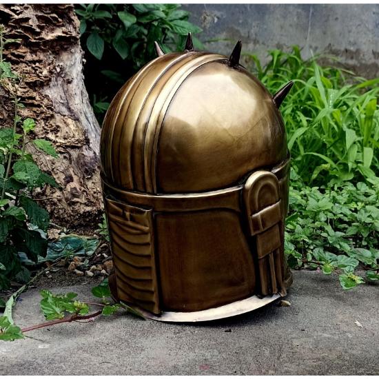 The Armorer Mandalorian Helmet Wearable Metal Helmet Larp Cosply Warrior Helmet