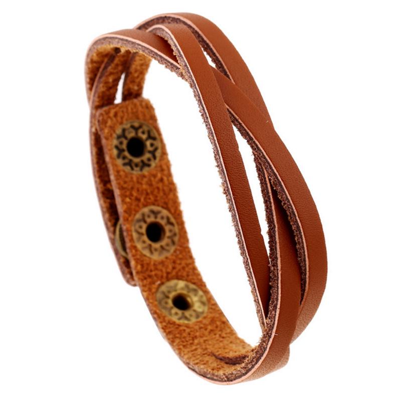 Разноцветные японские и корейские плетеные кожаные браслеты - модные аксессуары из натуральной кожи