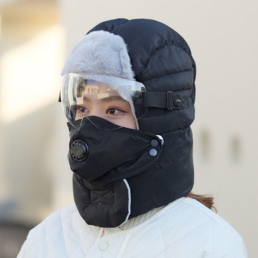 Теплые шапки, закрывающие все лицо, ветрозащитная защитная шапка для ушей, полезные зимние очки, маска, шапка для мужчин и женщин