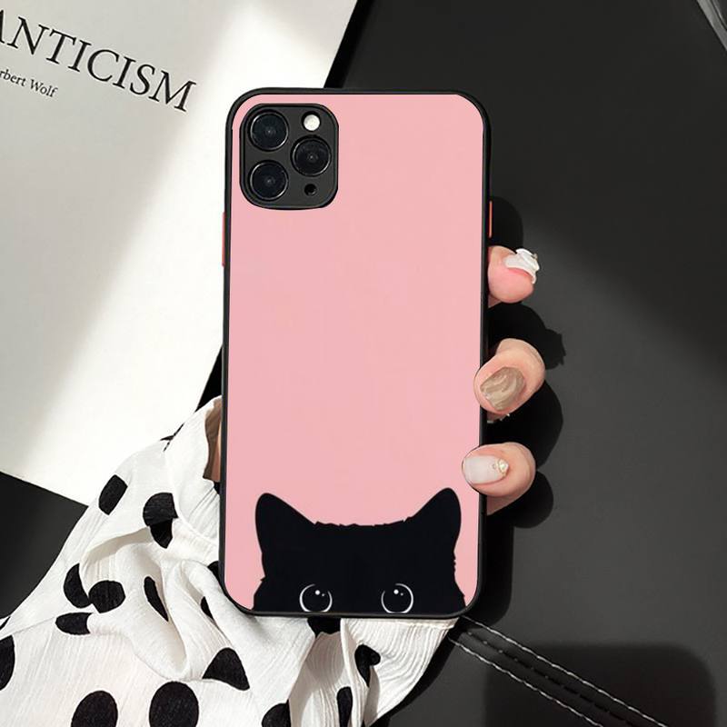Черный кошачий глаз на чехле для телефона iPhone 11 12 13 mini pro XS MAX 8 7 6 6S Plus X 5S SE 2020 XR