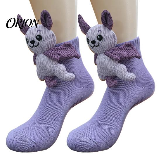 Soft Non-slip Floor Socks 3D Animal Sloth Socks, Knit Crew with Non-Slip Grips, Warm Winter Grips House for Indoor Lounge Sleep Use
