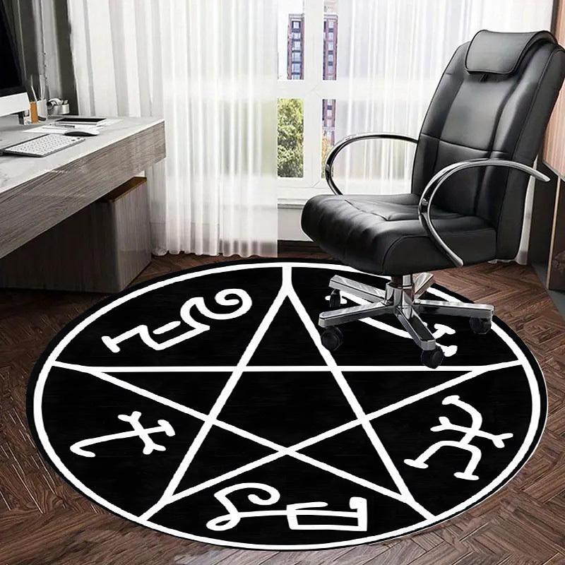1pc Carpet Chair Mats Pentagram Symbol Perfect for Decorating Chairs, Polyester Carpet, for Living Room.YDT633
