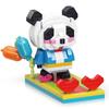 93016 Animal World Panda Heart Balloon Mobile Phone Stand Model Mini Diamond Blocks Bricks Building Toy for Children No Box
