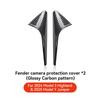 YZ Turn Signal Camera Trim Cover forTesla Model3Y 2025 2025 Accessories Side Leaf Board Protector ABS Matte Carbon Fiber Pattern
