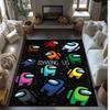 Among Us Crystal Velvet Rug, Soft Anti‑Slip Crystal Velvet Carpet for Living Room Bedroom Home Decor