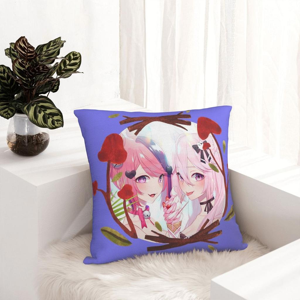 Vshojo Ironmouse Аниме Милый VTuber Квадратная Наволочка Чехол для Подушки Наволочка Декоративная Подушка для Дома Дивана Гостиной
