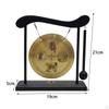 Brass Feng Shui Desktop Gong with Stand Asian Bells for Home Decoration Chinese Signs