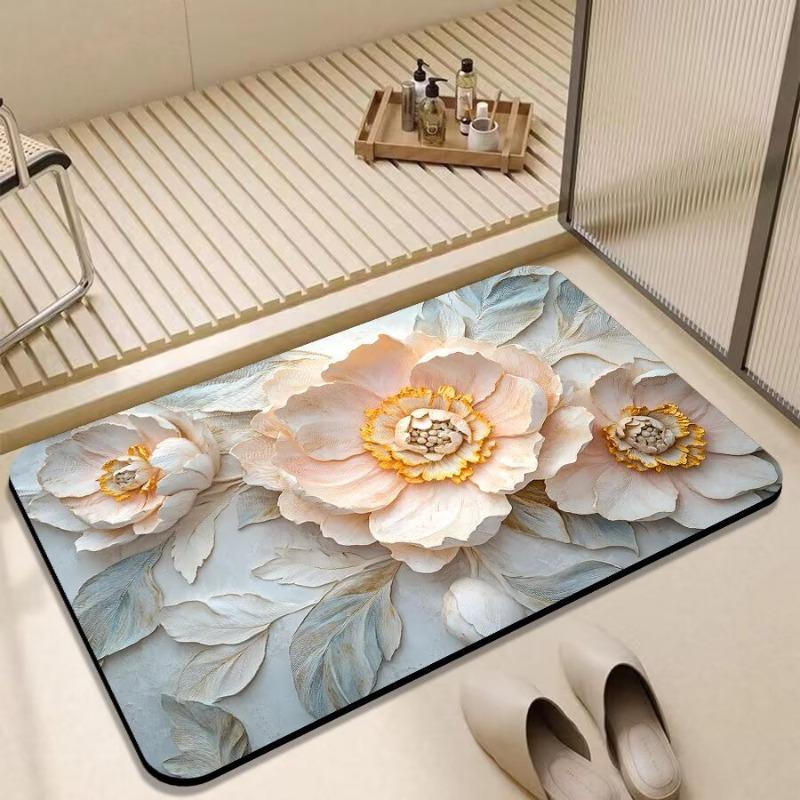 Bathroom floor mat, absorbent toilet floor mat, special non-slip mat for toilet door, diatom mud mat, toilet carpet