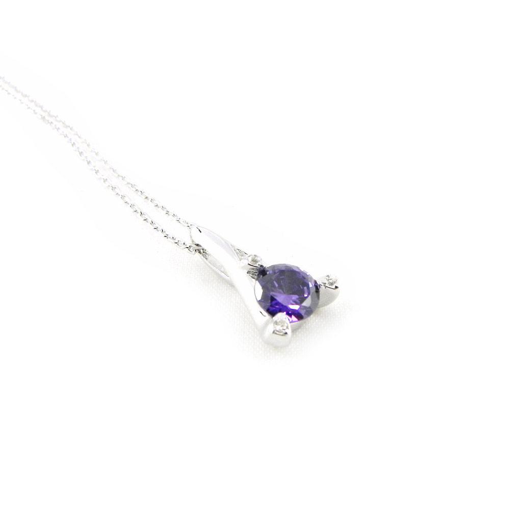 Altesse [H3257] - Серебряное колье с аметистом «Скарлетт»