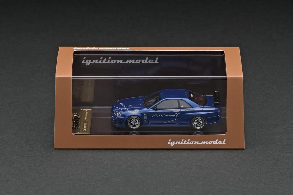 Модельignition Масштаб Nissan Skyline Цвет Bayside Blue IG2938 1/64 GT-R Mine's (Р34) (Готовый продукт)