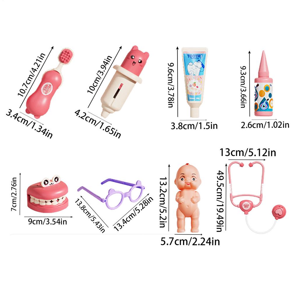 Детский набор доктора, ролевая игра, сумка с медицинскими инструментами со стетоскопом, настоящий стоматологический набор, ролевая игра, образовательный набор доктора для детей