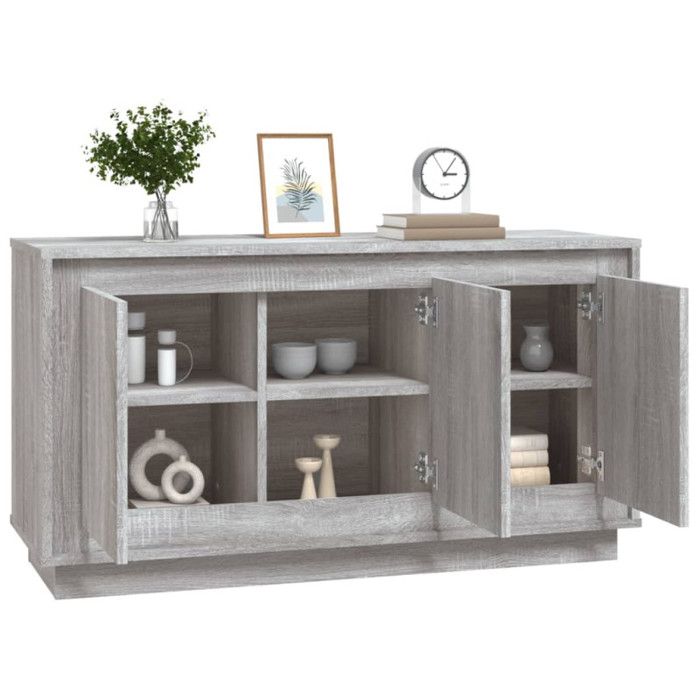 VidaXL Buffet sonoma gris 102x35x55 cm bois d'ingénierie 831891