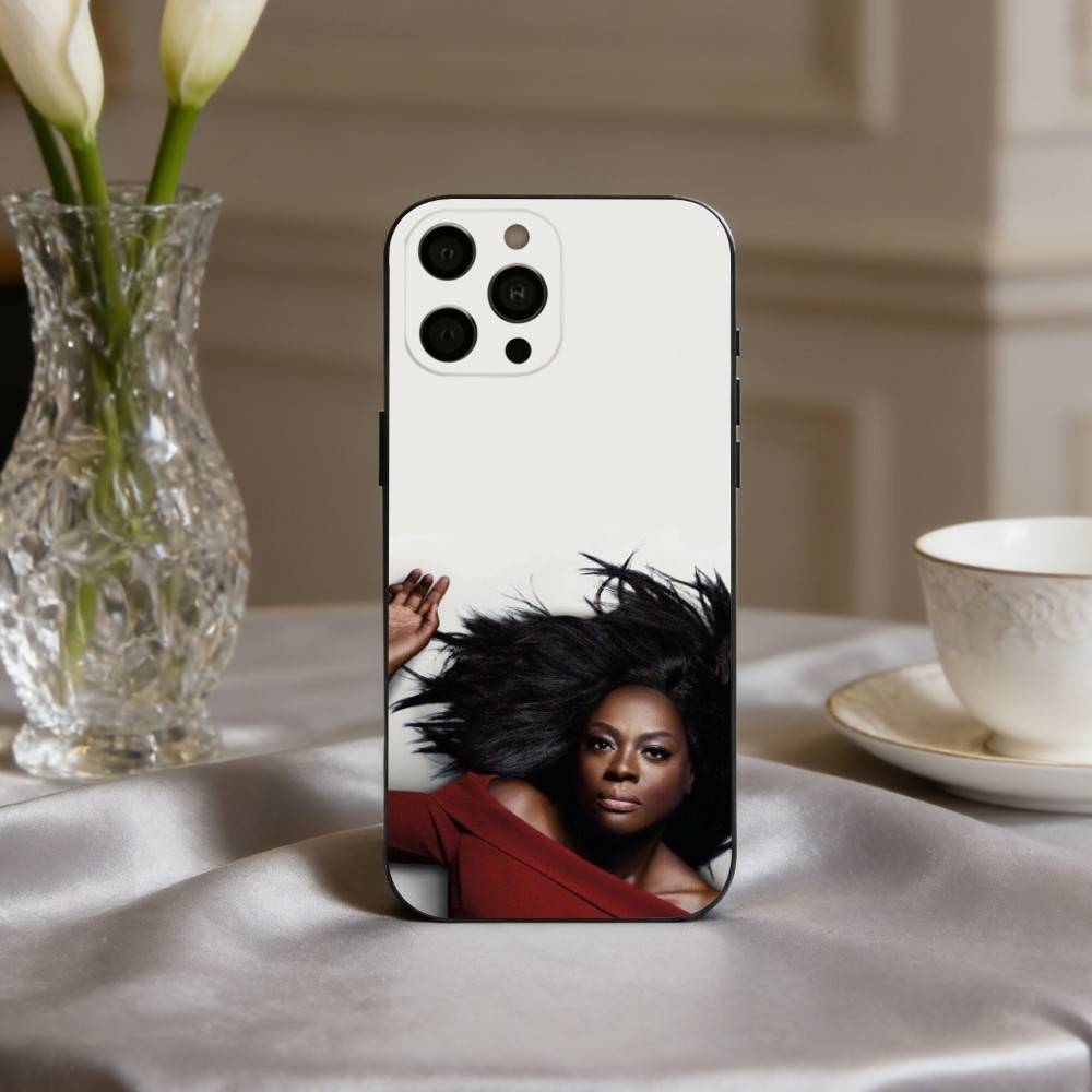 Стильный чехол для телефона с изображением Виолы Дэвис (V-Viola D-Davis) для iPhone 17pro, 16, 15, 14, 13, 12, 11 Plus, Pro Max, XS, Мягкий силиконовый черный чехол
