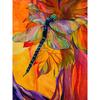 Diamonds Embroidery Orange Dragonfly Round Diamond Painting Cross Stitch Kit Diamond Home Decoration