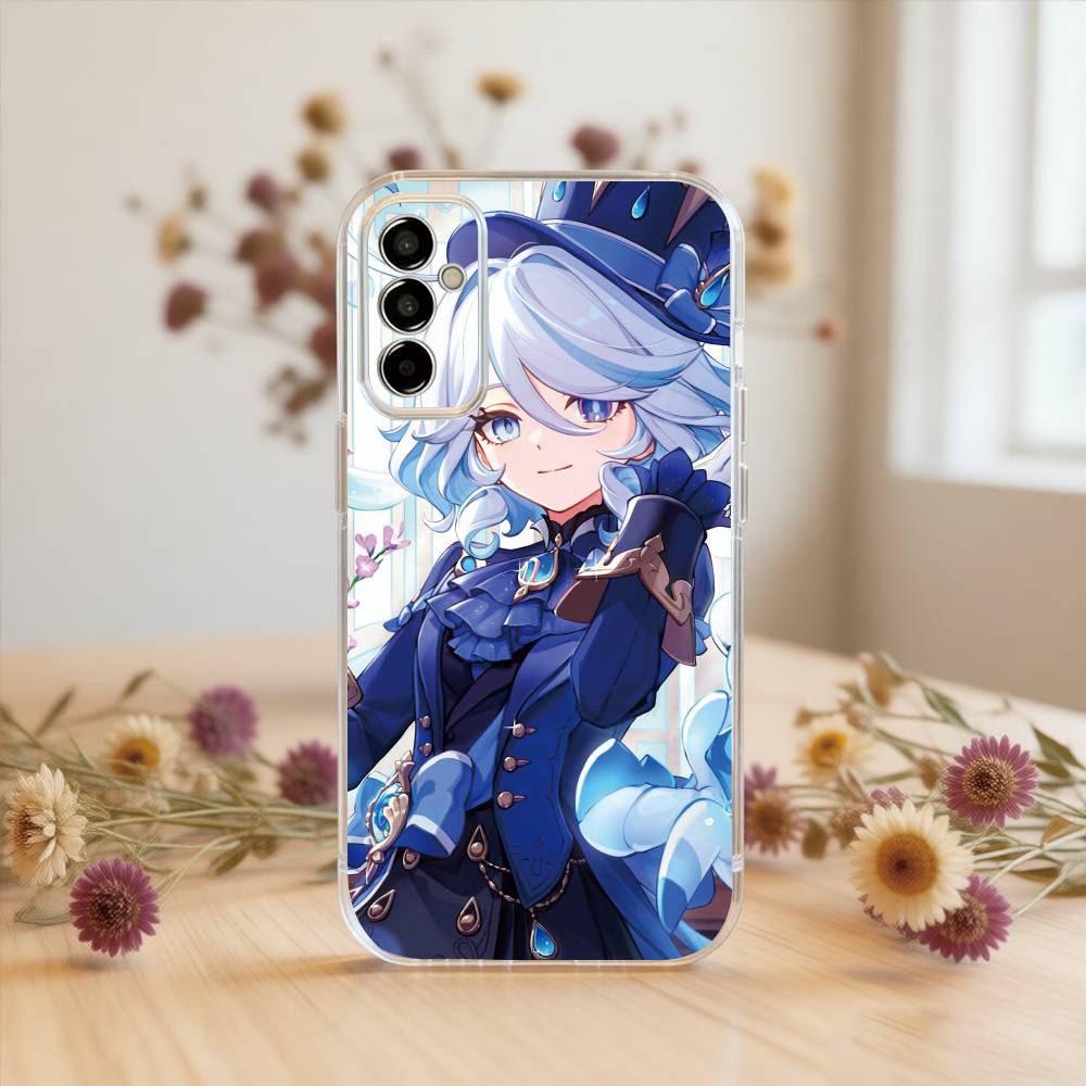 Genshin Impact Чехол для телефона Фурна Прозрачный Силиконовый Мягкий Для SamsungA10,12,20,21S,30,31,40,50,51,52,70,71