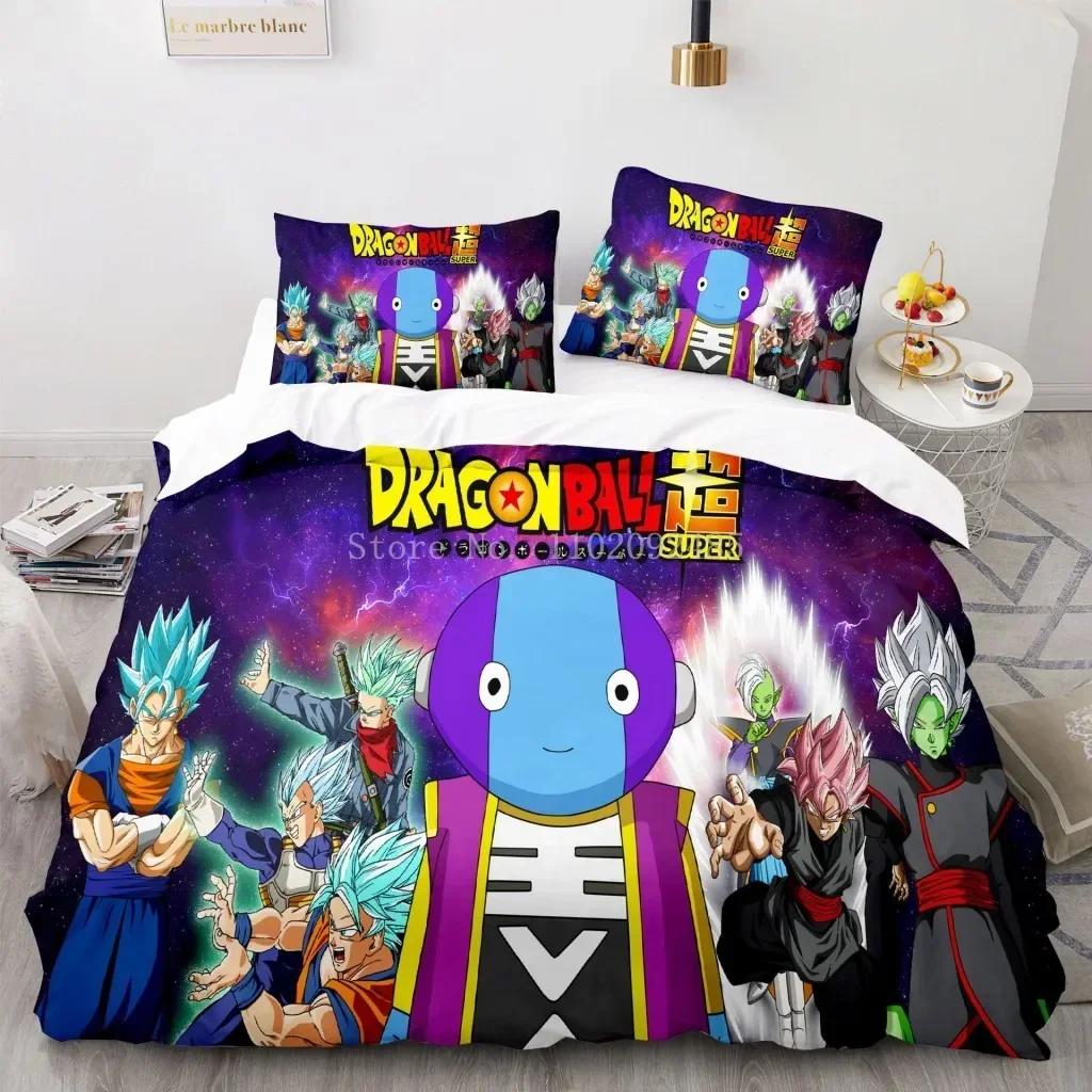 3D Печать Dragon Ball Super Saiyan Сон Гоку Пододеяльник Комплект Постельного Белья Двуспальный Полуторный Полный Queen King Детское Постельное Белье Пододеяльник