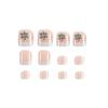 French White Tips Fake Toenails Moderate Thickness Comfortable to Wear Nails for Fashion Girls Foot Decoration