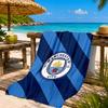 City Football Club Printed Microfiber Beach Towel, Soft And Absorbent, Quick-Dry, Ideal for Summer Travel, Beach Essential, Swimming Pool