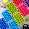 Silicone Ice Cube Tray with Lid - 15 & 24 Grid, Easy-Release Square Mold