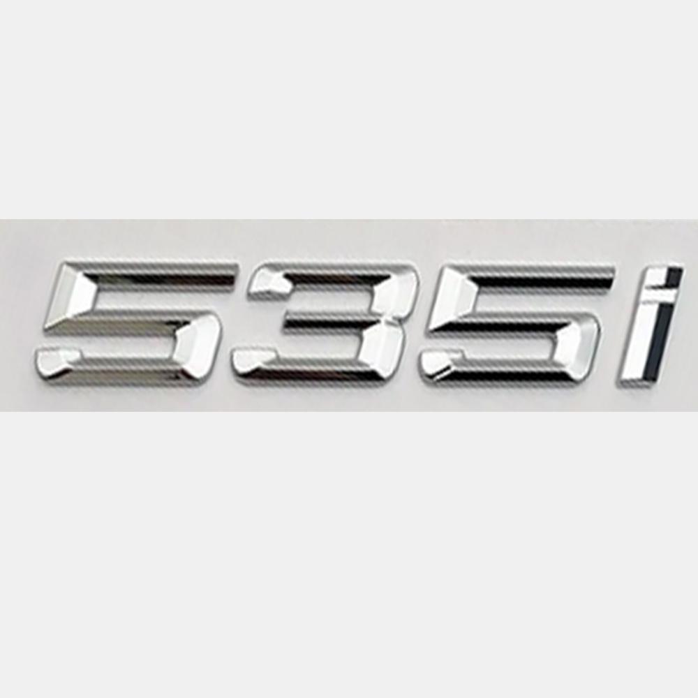 Car ABS 3D Silver Trunk Letter Badge Sticker For BMW E60 E34 F10 G30 E39 520i 525i 528i 535i 540i 545i 530i Logo Accessory