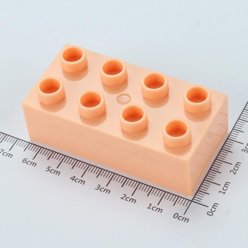 2x4 Точки Большой Размер Толстый Кирпич 4 ШТ Цветные Строительные Блоки Фигурки Совместимые Большая Пластина Аксессуар Детские Образовательные Игрушки Мальчики