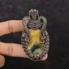 Bumble Bee Jasper Gemstone Pendant Copper Wire Wrapped Jewelry Handmade Pendant Unique Copper Design Pendant Wire Wrap Pendant Gift For Mom