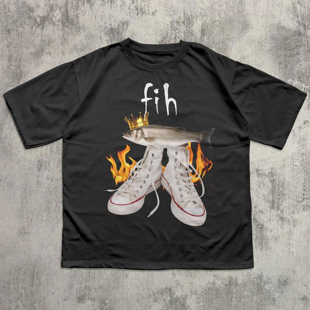 2026 Fih Funny Meme Tshirt Fish Ironic Stupid Gifts Weird Meme TShirt Comfortable and loose Unisexs and WOMENs Tshirts