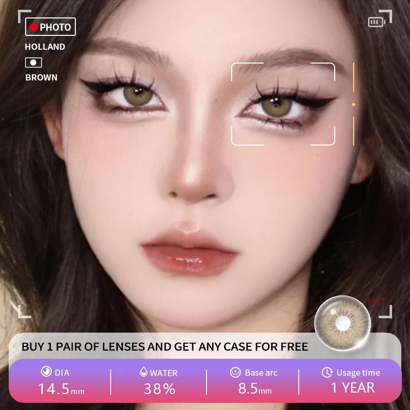 Eyeshare 2 шт. модные новые стильные синие цветные контактные линзы для глаз коричневые цветные контактные линзы для вечеринок блеск для глаз ежегодное использование