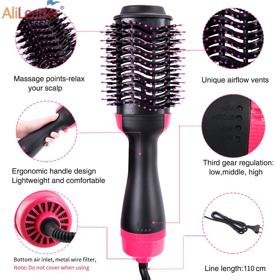3 In 1 Hair Dryer Hot Air Brush Styler Volumizer One Step Hair Straightener Curler Electric Blow Dryer Brush Wet And Dry Used Good product 1