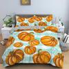 Bedding Set Evil Maple Leaf Pumpkin Theme Print Quilt Cover and Pillowcase 2/3 Pieces EU/US/AU/UK Single Double Bed Home Decoration