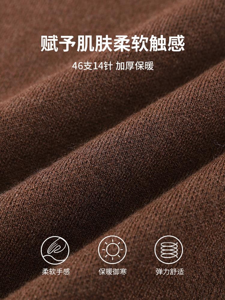 Brand Letter Jacquard&Thick Warmth - Autumn/Winter Ribbed Round Neck Warm Towel Embroidered Middle aged Men's Sweater