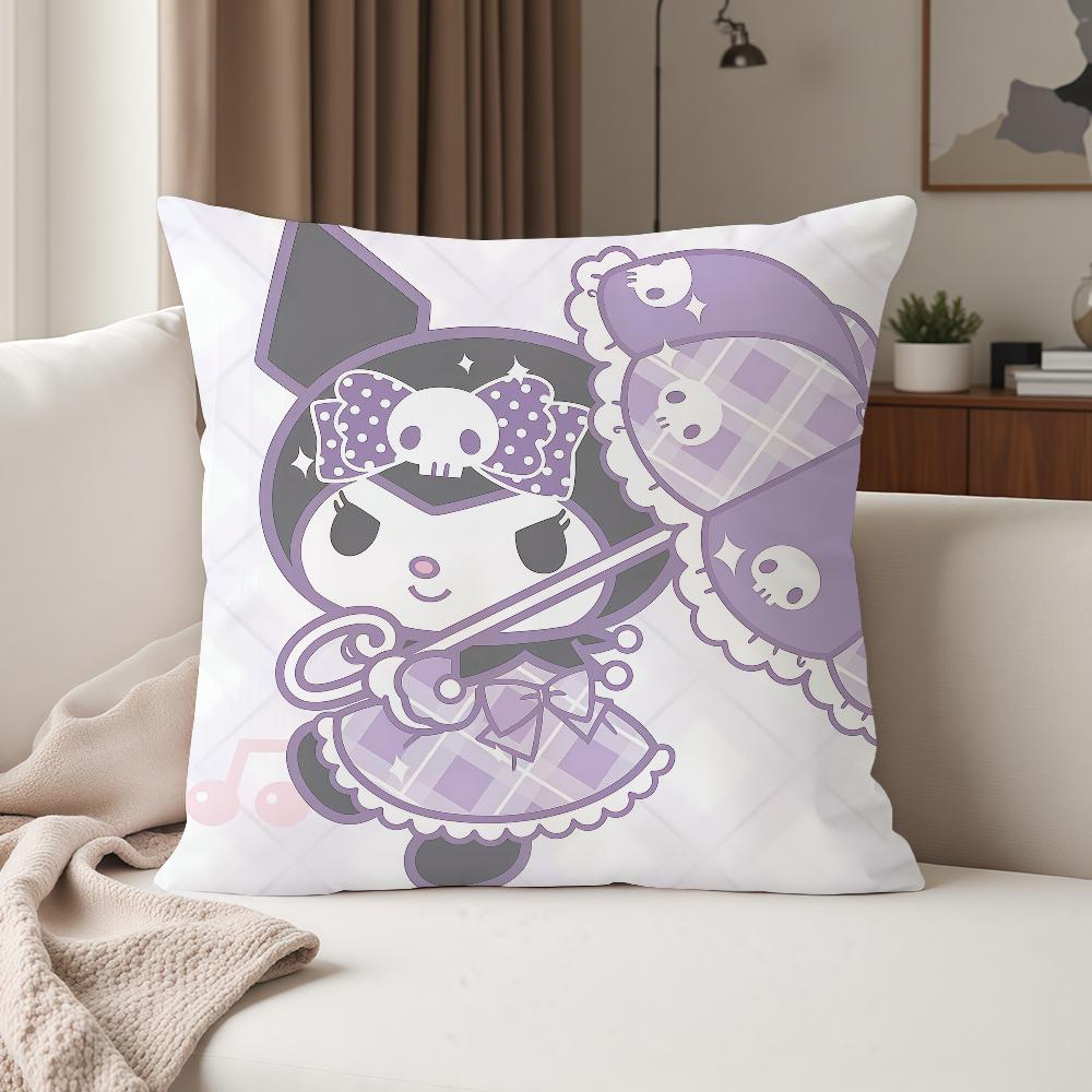 Cartoon Cute KKuromi Pillow Case Suitable For Bedrooms Living Rooms Cars Home Decoration