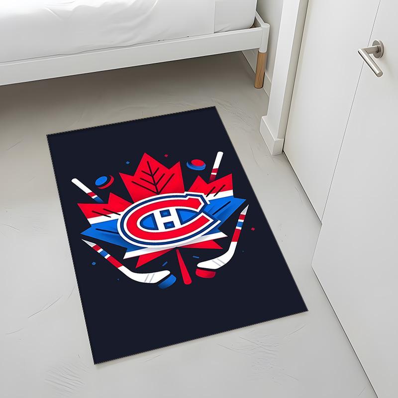 Montreal Canadiens (19) Rug Suitable For Living Rooms Bedrooms Computer Rooms Dining Areas And Placement Under Tables And Chairs Also An Ideal Choice